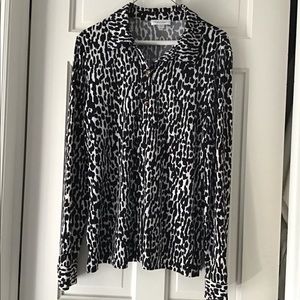 Calvin Klein sz M blouse animal print